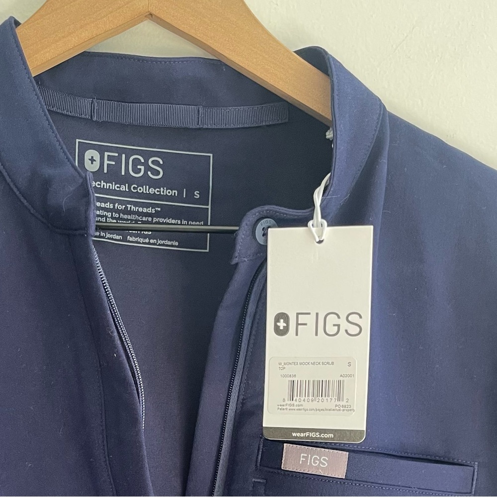 NWT Figs Montex Mock Neck Scrub Top Size S - Picture 10 of 11